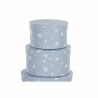 Jeu de Caisses de Rangement Empilables DKD Home Decor Rond Etoiles Enfant Carton