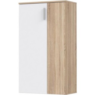 BOOTS Meuble a chaussures contemporain décor chene cendré et blanc m