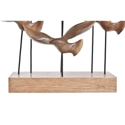 Décoration DKD Home Decor Aluminium Acacia Oiseaux (30 x 9,5 x 38 cm)