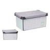 Boîte de rangement avec couvercle Home Gris Plastique (22,7 x 16,5 x 34,5 cm)