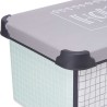 Boîte de rangement avec couvercle Home Gris Plastique (22,7 x 16,5 x 34,5 cm)