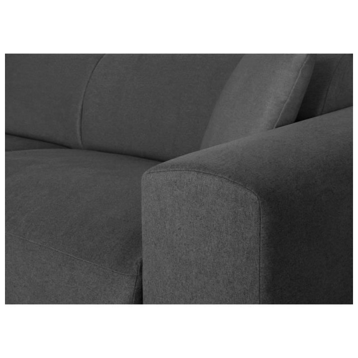 Canapé d'angle gauche Bubble 4-5 places tissu gris L290 x P167cm