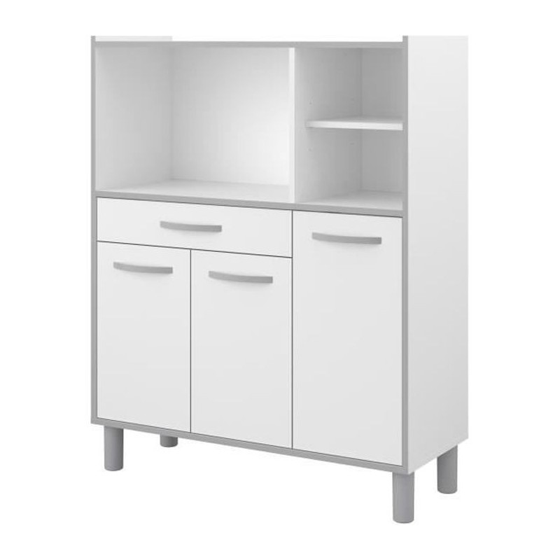 EKIPA Buffet combiné de cuisine L 101cm Blanc - READY