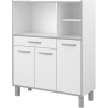 EKIPA Buffet combiné de cuisine L 101cm Blanc - READY