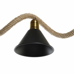 Suspension DKD Home Decor Naturel Noir Métal Corde 50 W (85 x 18 x 20 cm)