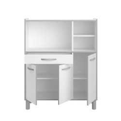 EKIPA Buffet combiné de cuisine L 101cm Blanc - READY