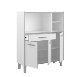 EKIPA Buffet combiné de cuisine L 101cm Blanc - READY