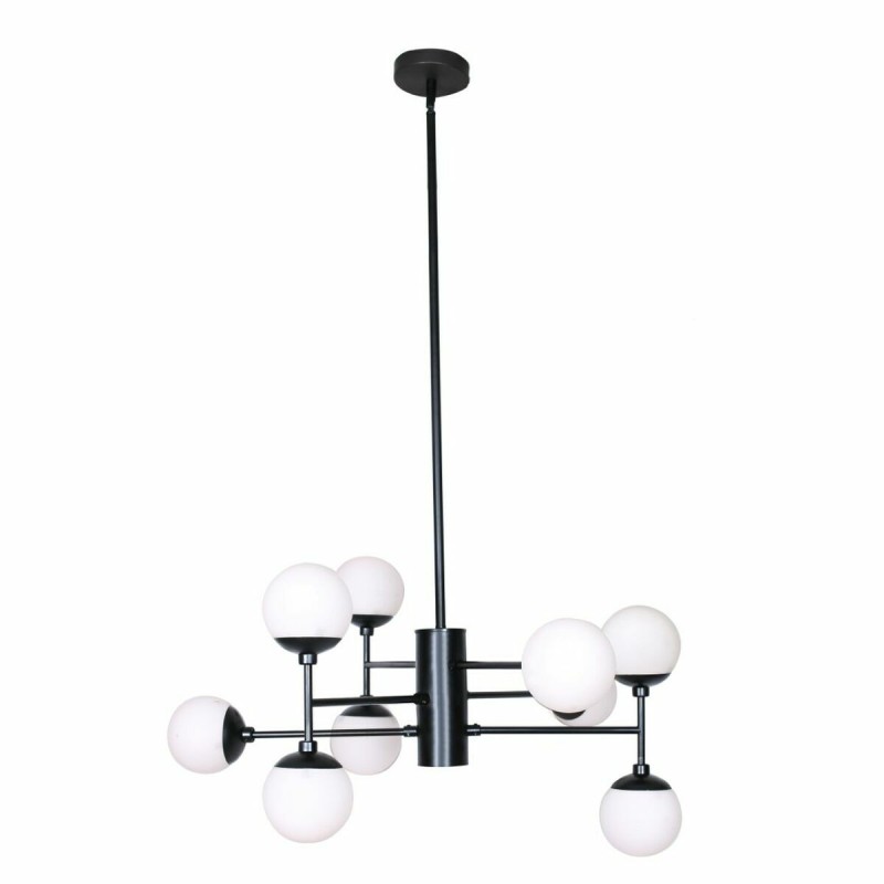 Suspension DKD Home Decor Verre Noir (76.2 x 76.2 x 40.64 cm)