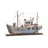 Figurine Décorative DKD Home Decor Bleu Blanc Barco 40 x 5 x 24 cm