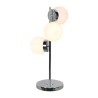 Lampe de bureau DKD Home Decor 26 x 26 x 59 cm Verre Argenté Métal Blanc 220 V 50 W 23 x 23 x 49 cm