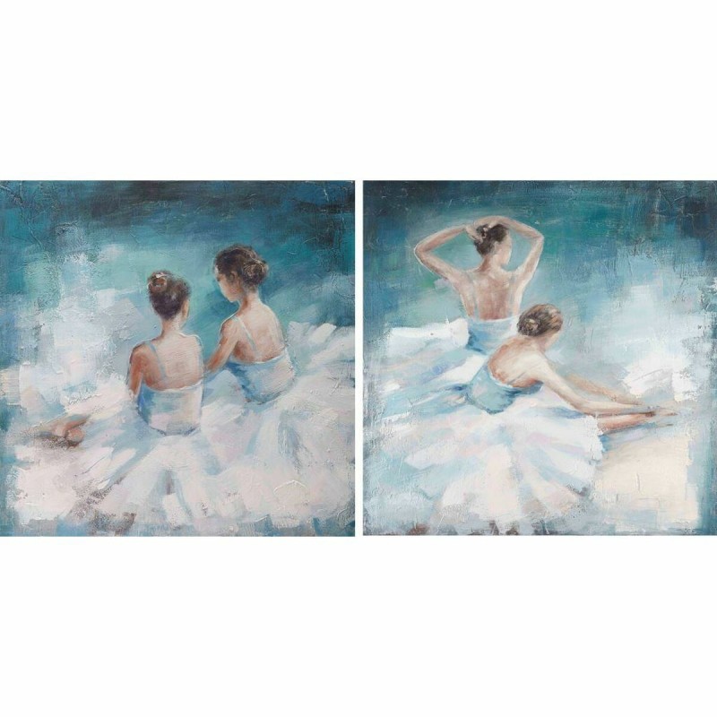 Cadre DKD Home Decor 100 x 3,5 x 100 cm Danseuse Classique Romantique (2 Unités)