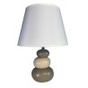 Lampe de bureau Versa Beige Céramique Textile (22,5 x 32 x 8,5 cm)