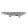 Centre de Table DKD Home Decor 43 x 36 x 9 cm Bleu Vert 45 x 36 x 9 cm Feuille d'une plante