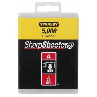 Boite de 1000 Agrafes type A STANLEY - 1-TRA205T - 8 mm