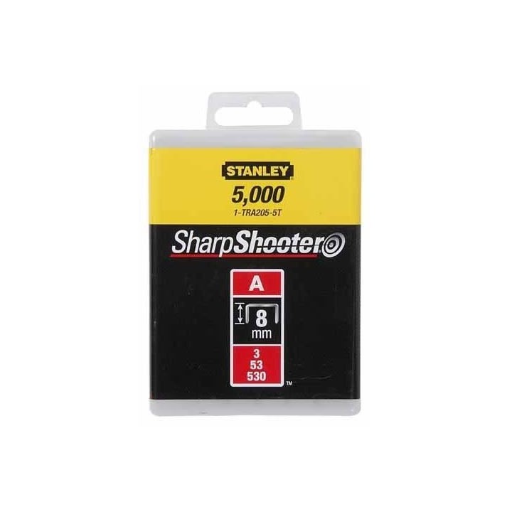 Boite de 1000 Agrafes type A STANLEY - 1-TRA205T - 8 mm