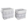 Set de basket DKD Home Decor Gris Coton (45 x 35 x 40 cm) (2 Pièces)