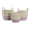 Set de basket DKD Home Decor Corde Fibre naturelle (3 Pièces) (30 x 30 x 26 cm)