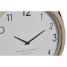 Horloge Murale DKD Home Decor Verre Gris Corde Blanc Marron Clair Bois MDF 45 x 6 x 45 cm (2 Unités)