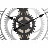 Horloge Murale DKD Home Decor Argenté Noir MDF Fer Engrenage Loft (60 x 4 x 60 cm)