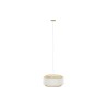 Suspension DKD Home Decor Blanc Naturel Bambou 50 W 50 x 50 x 25 cm