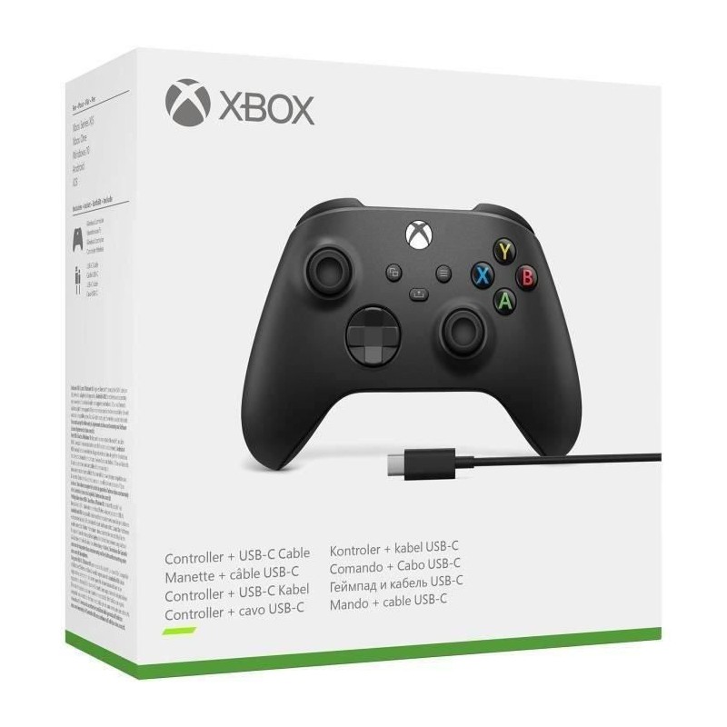 Manette Xbox nouvelle génération avec câble pour PC - Noir