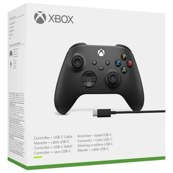 Manette Xbox nouvelle génération avec câble pour PC - Noir