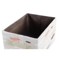 Set de basket DKD Home Decor Marron 32 x 24 x 18 cm Gris Orange (3 Unités)