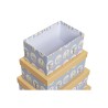 Jeu de Caisses de Rangement Empilables DKD Home Decor animaux Bleu Carton (43,5 x 33,5 x 15,5 cm)