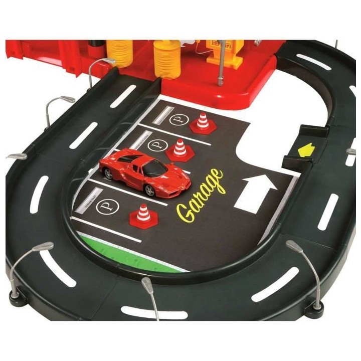 BURAGO Garage Ferrari Race&Play 3 niveaux avec 1 Voiture inclus a l'é