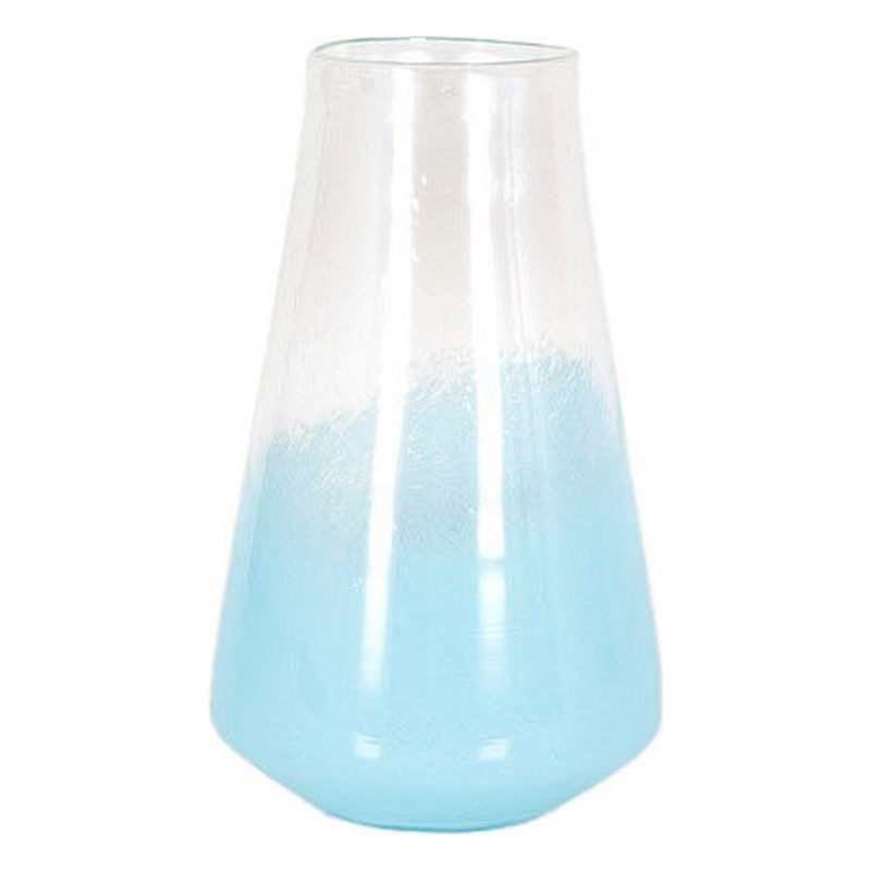 Vase DKD Home Decor Bleu Verre méditerranéen 21 x 21 x 34,5 cm