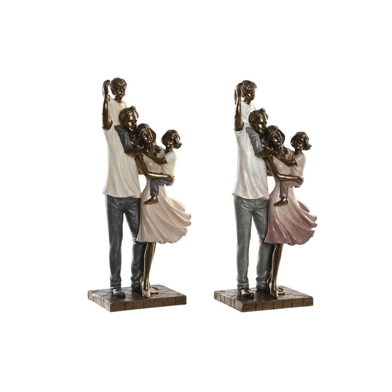 Figurine Décorative DKD Home Decor 14 x 8,5 x 29,5 cm Multicouleur Famille (2 Unités)