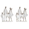 Figurine Décorative DKD Home Decor 20,5 x 7,5 x 24,5 cm 20,5 x 6,5 x 24,5 cm Gris Blanc Famille (2 Unités)