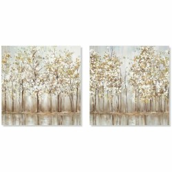 Toile DKD Home Decor Arbres...