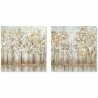 Toile DKD Home Decor Arbres Traditionnel 90 x 2 x 90 cm (2 Unités)