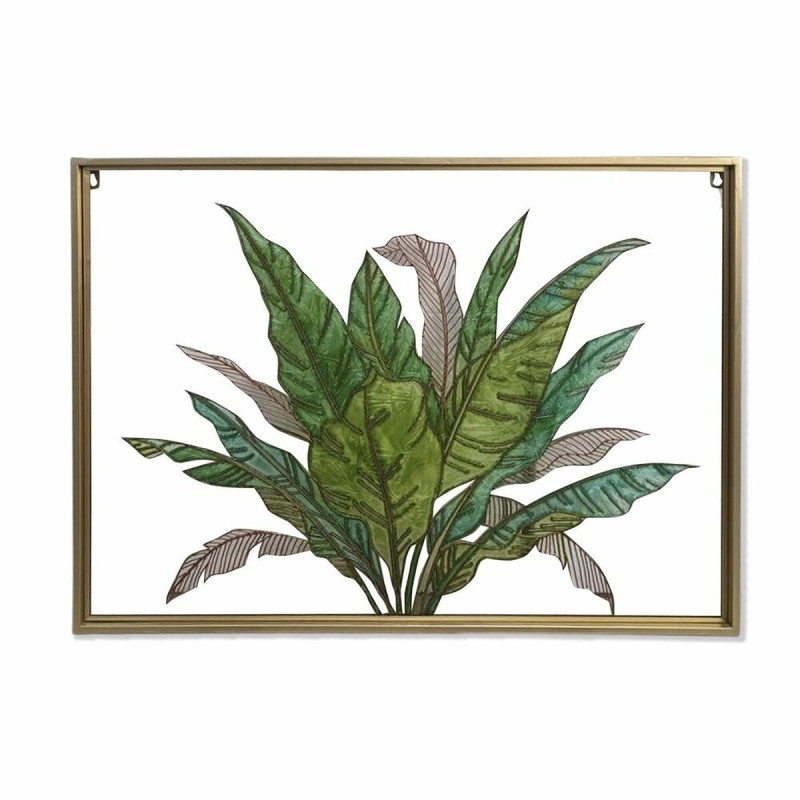 Toile DKD Home Decor Tropical Feuille d'une plante (80 x 3 x 60 cm)