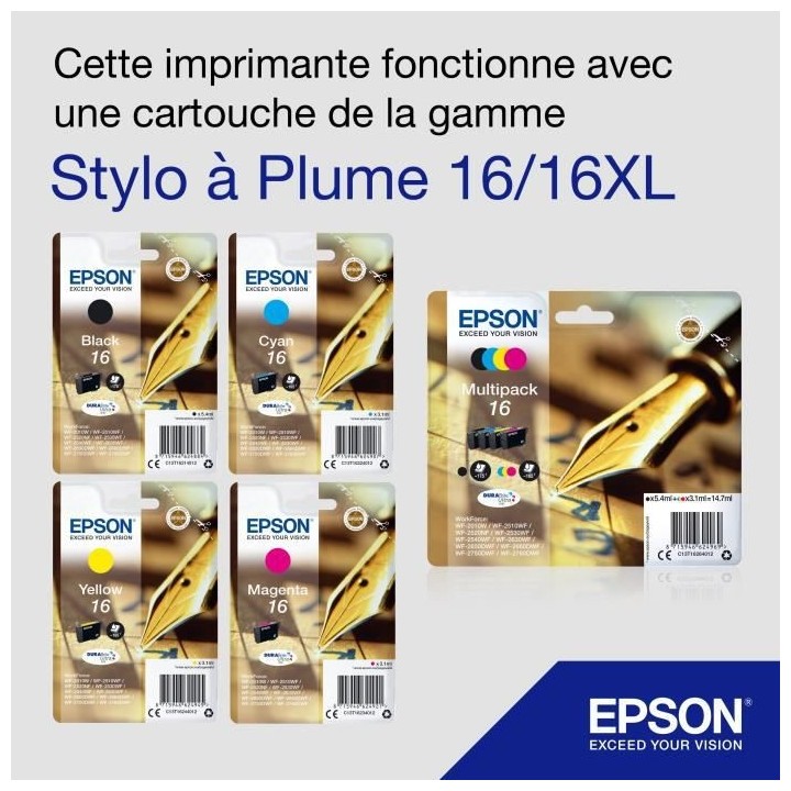 Imprimante Monofonction - EPSON WorkForce WF-2010W - Jet d'encre 4 cou