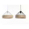 Suspension DKD Home Decor 35 x 35 x 22 cm Noir Métal Rotin 50 W (2 Unités)