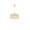 Suspension DKD Home Decor Polyester Bambou (42 x 42 x 21 cm)