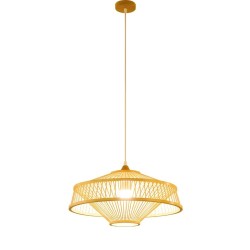 Suspension DKD Home Decor Marron Bambou (50 x 50 x 23 cm)