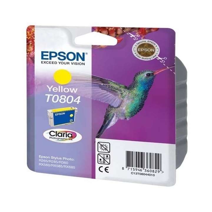 EPSON Cartouche d'encre T0804 Jaune - Colibri (C13T08044011)