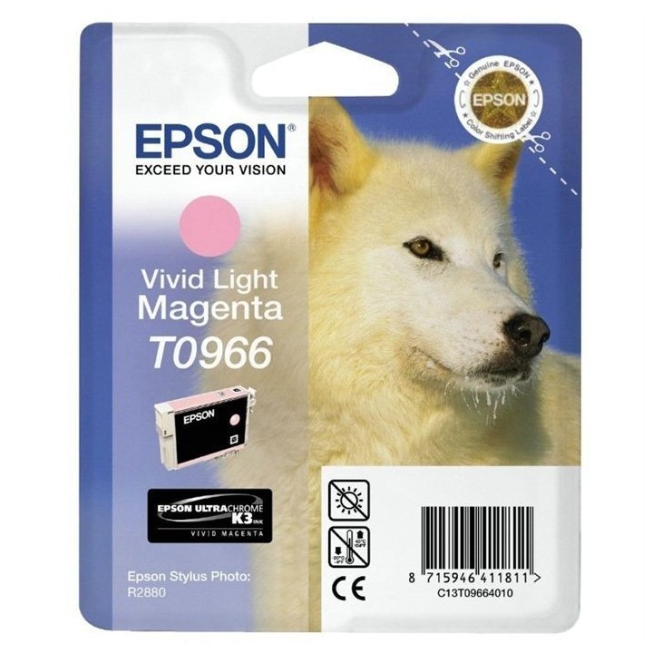 EPSON Cartouche d'encre T0966 Magenta clair - Loup (C13T09664010)