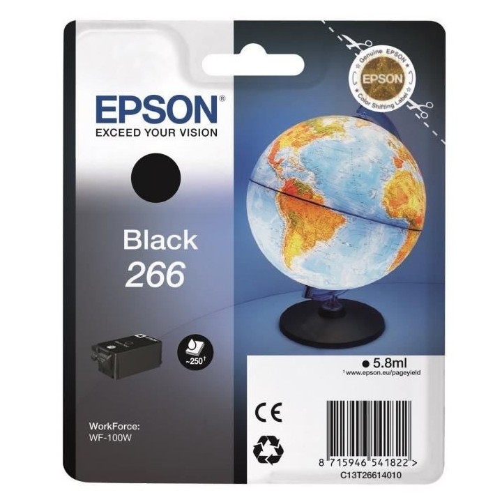 EPSON Cartouche d'encre 266 Noir - Globe (C13T26614010)