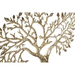 Figurine Décorative DKD Home Decor Doré Argenté Arbre 39 x 7 x 27,5 cm (2 Unités)