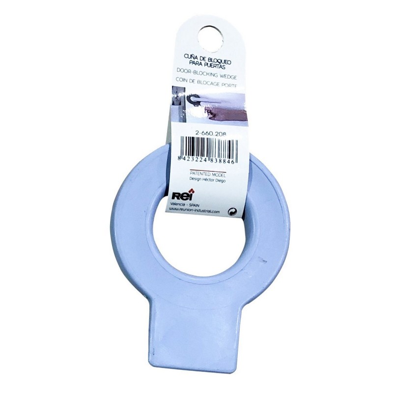 Support de porte Rei Lock 660 Bleu Plastique Affichette de poignée de porte (6,4 x 8,2 x 1,5 cm)