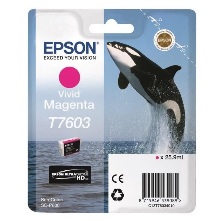EPSON Cartouche d'encre T7603 Magenta vif - Orque (C13T76034010)