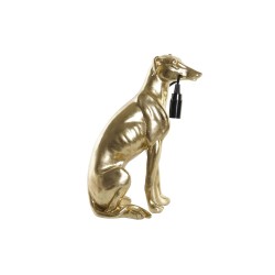 Lampe de bureau DKD Home Decor Chien Doré Résine 25 W (25,5 x 16,5 x 36 cm)