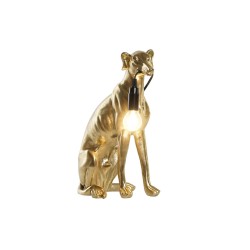 Lampe de bureau DKD Home Decor Chien Doré Résine 25 W (25,5 x 16,5 x 36 cm)