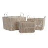 Set de basket DKD Home Decor Beige Métal Coton (39 x 29 x 31 cm)