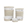 Lot de paniers DKD Home Decor 51 x 37 x 56 cm 52 x 38 x 56 cm Beige osier