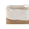 Panier décoratif DKD Home Decor Coton Blanc Fibre naturelle (36 x 36 x 52 cm)